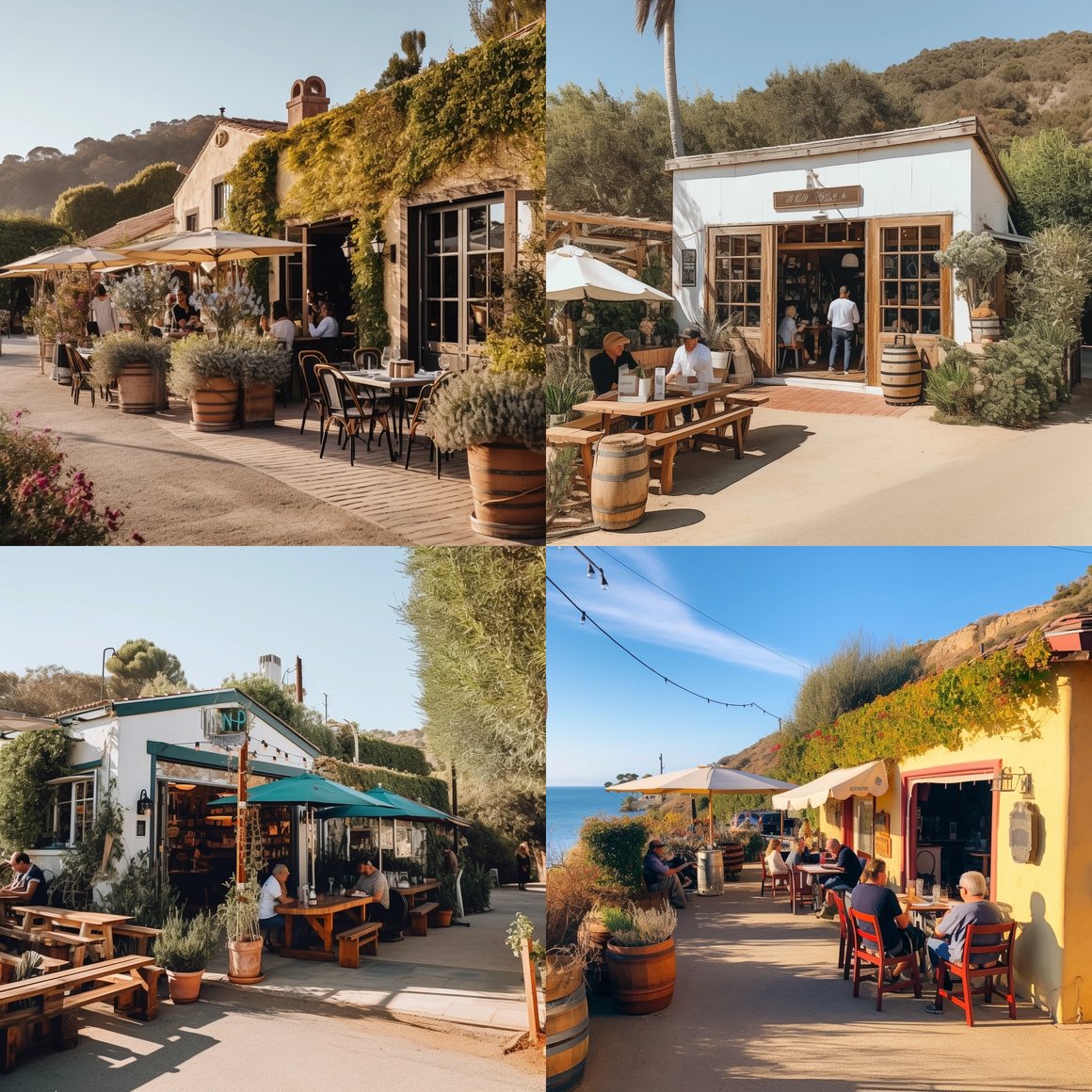 Midday Wine Delivery at a Malibu Beachside Bistro