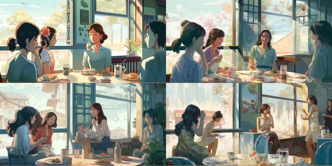 Summer Soiree: Korean Homemakers in Sky Blue Ambiance