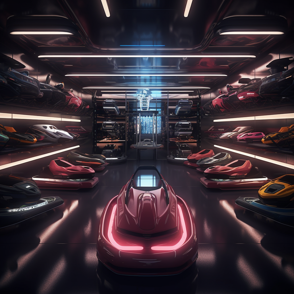 Neon Nights: Showcasing Stealth Spacecrafts