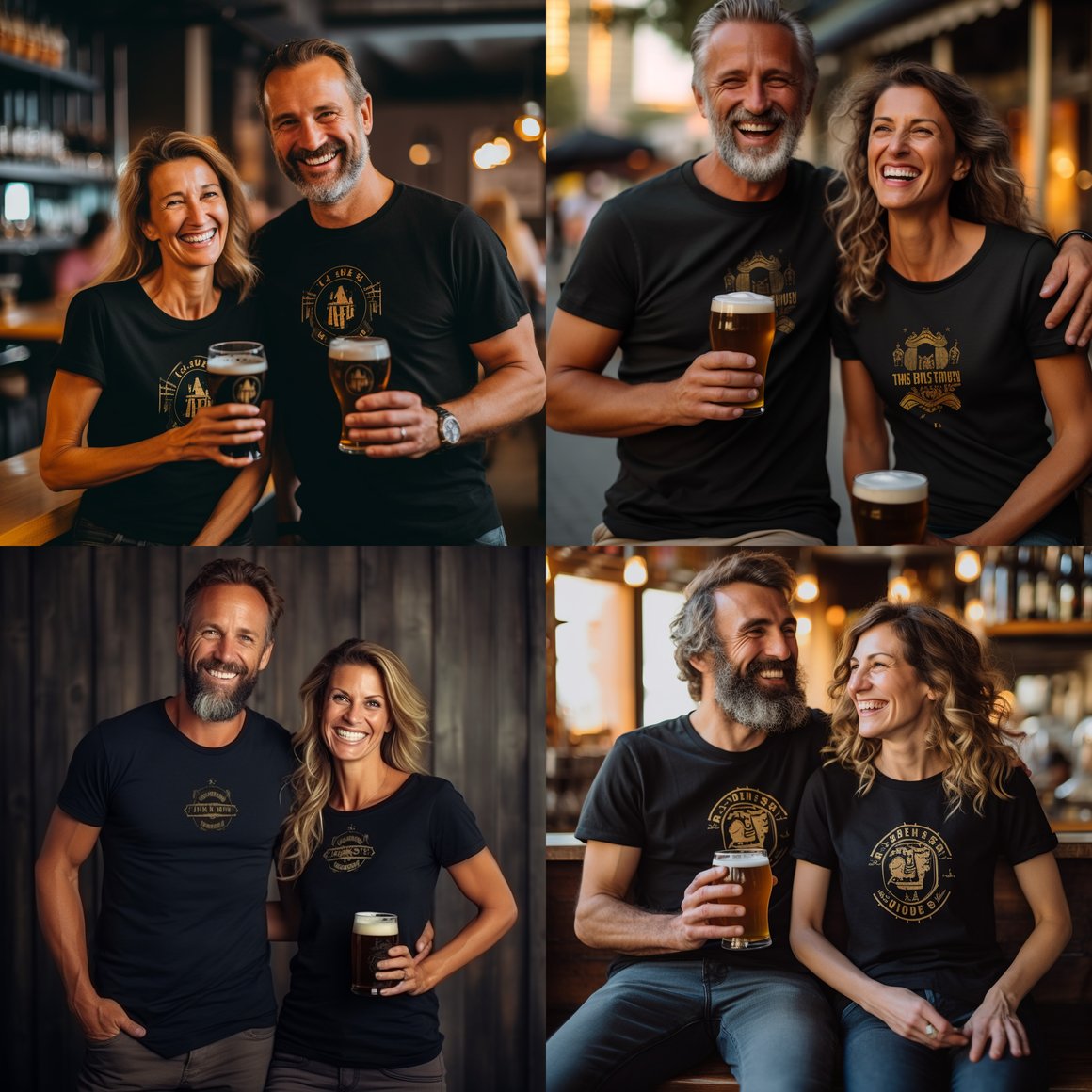 Middle-Aged Couple Enjoying a Brew: Scene Snapshot