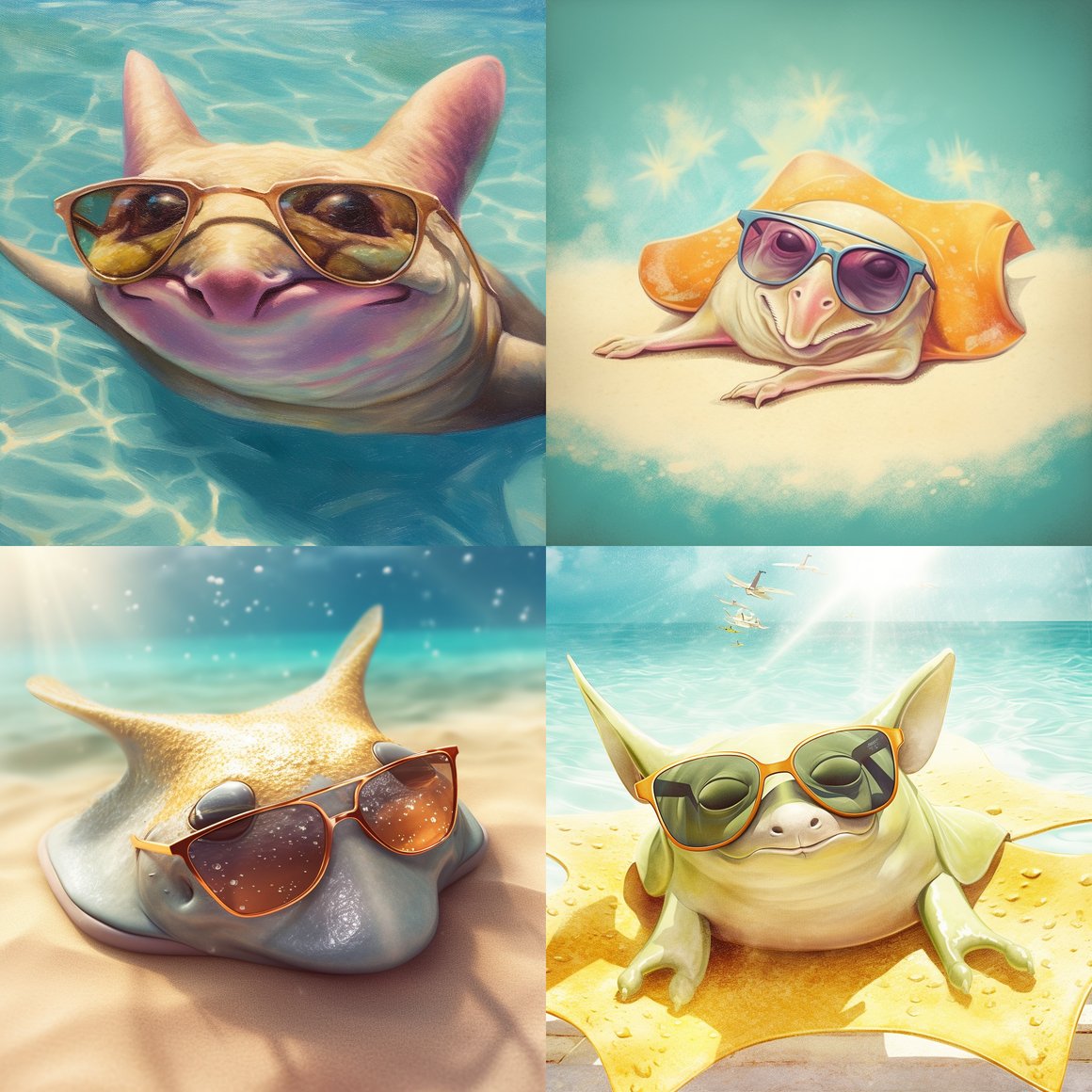 Sunbathing Stingray: A Whimsical Stopover