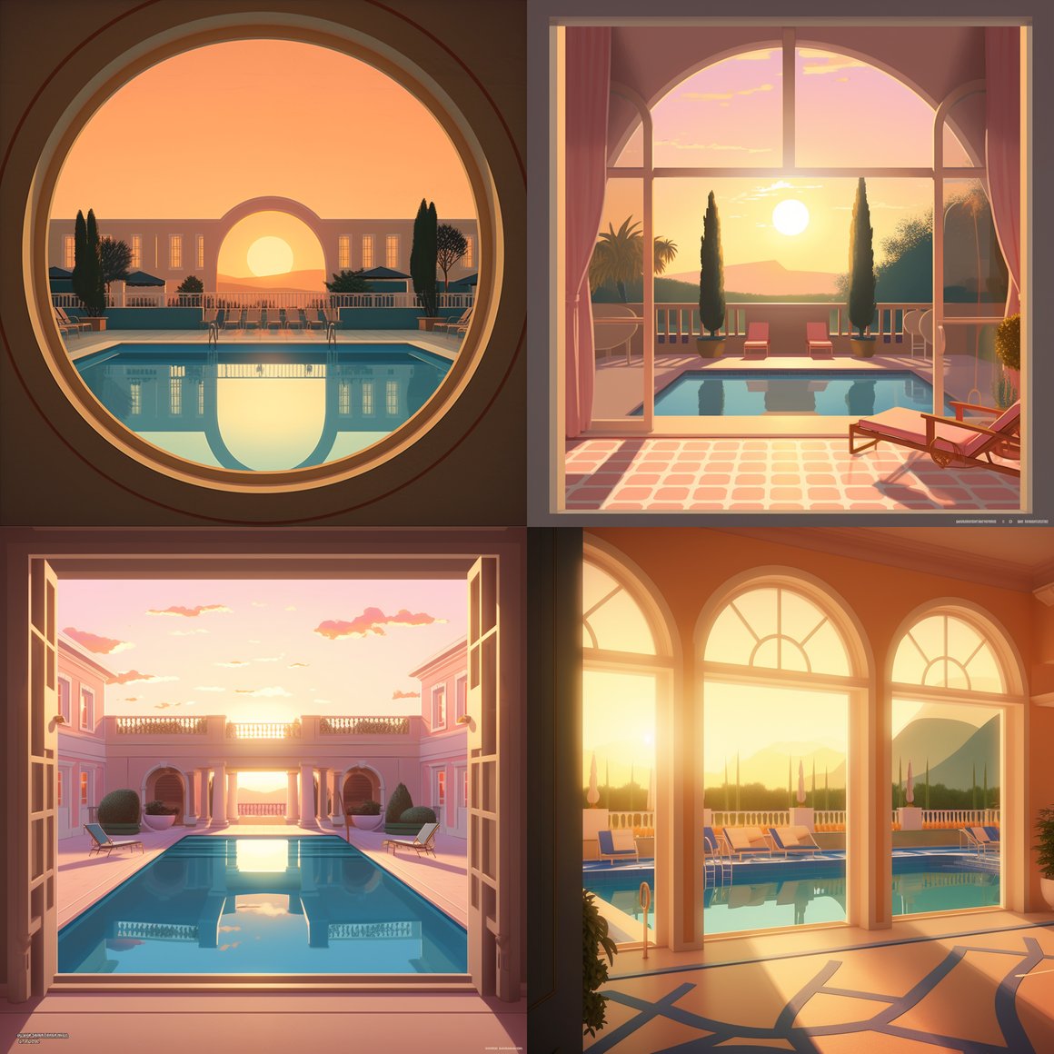 Sundown Vignette at the Poolside Resort