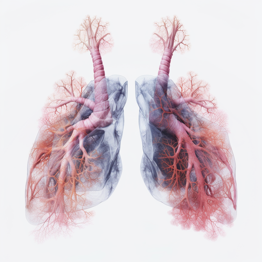 HD 4K Ultra-Realistic Visualization of Breathing Lungs