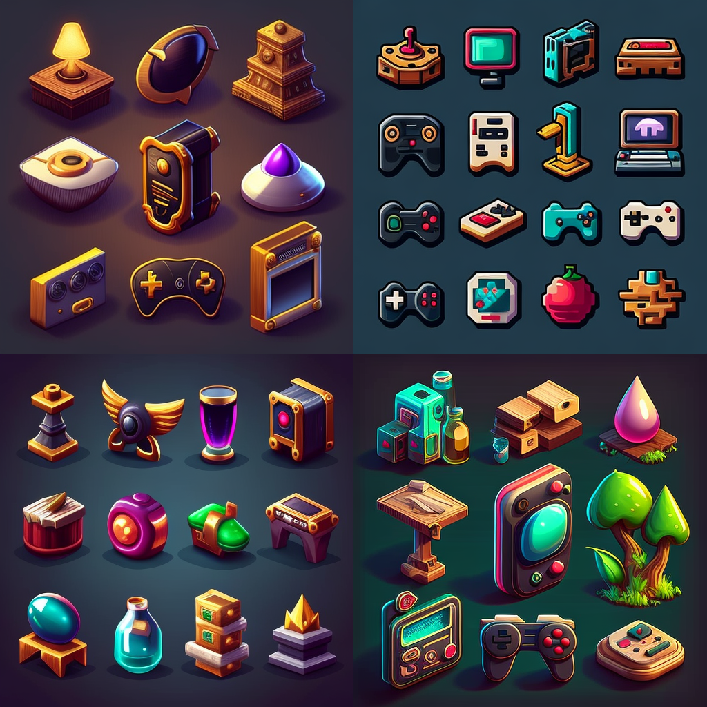 Enhancing Graphic Design with Video Game Icons and Shiny Objects in Artstation V4