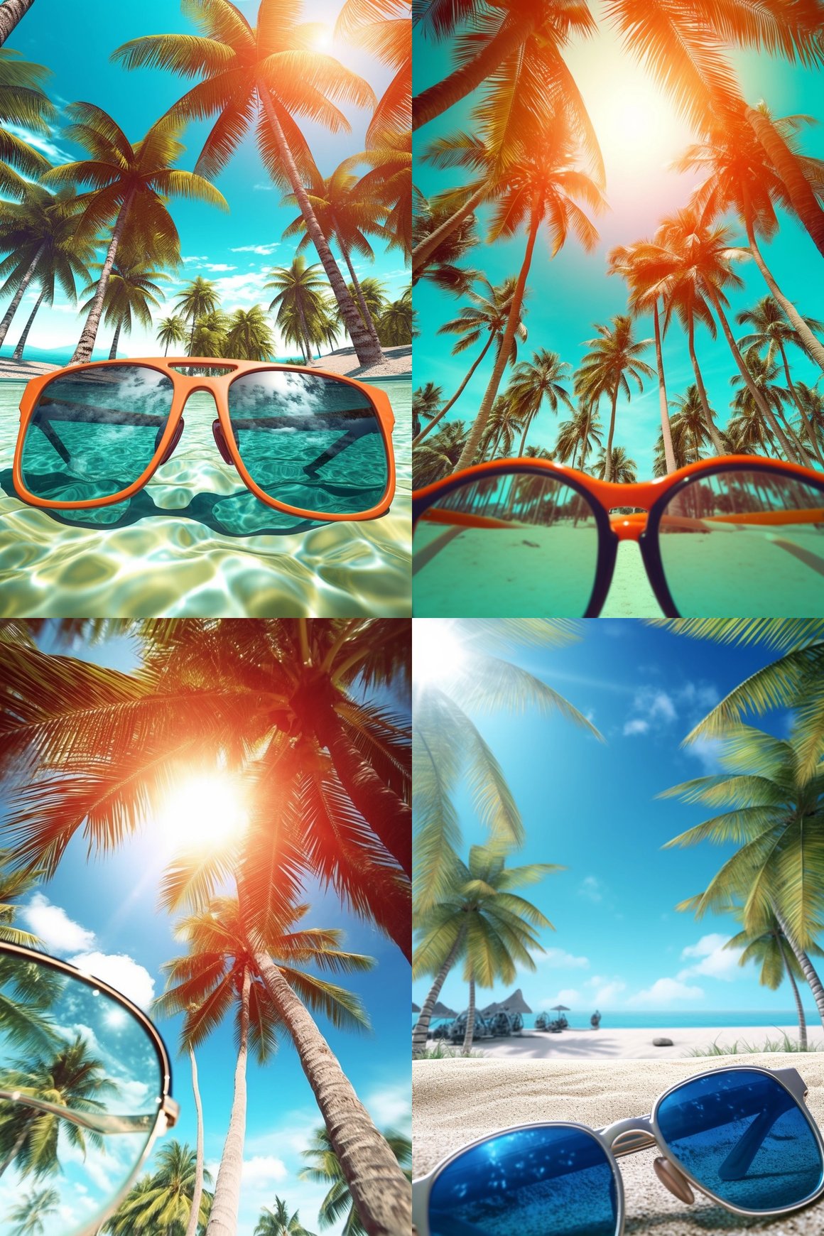Sundrenched Tropical Beach Party Poster Art