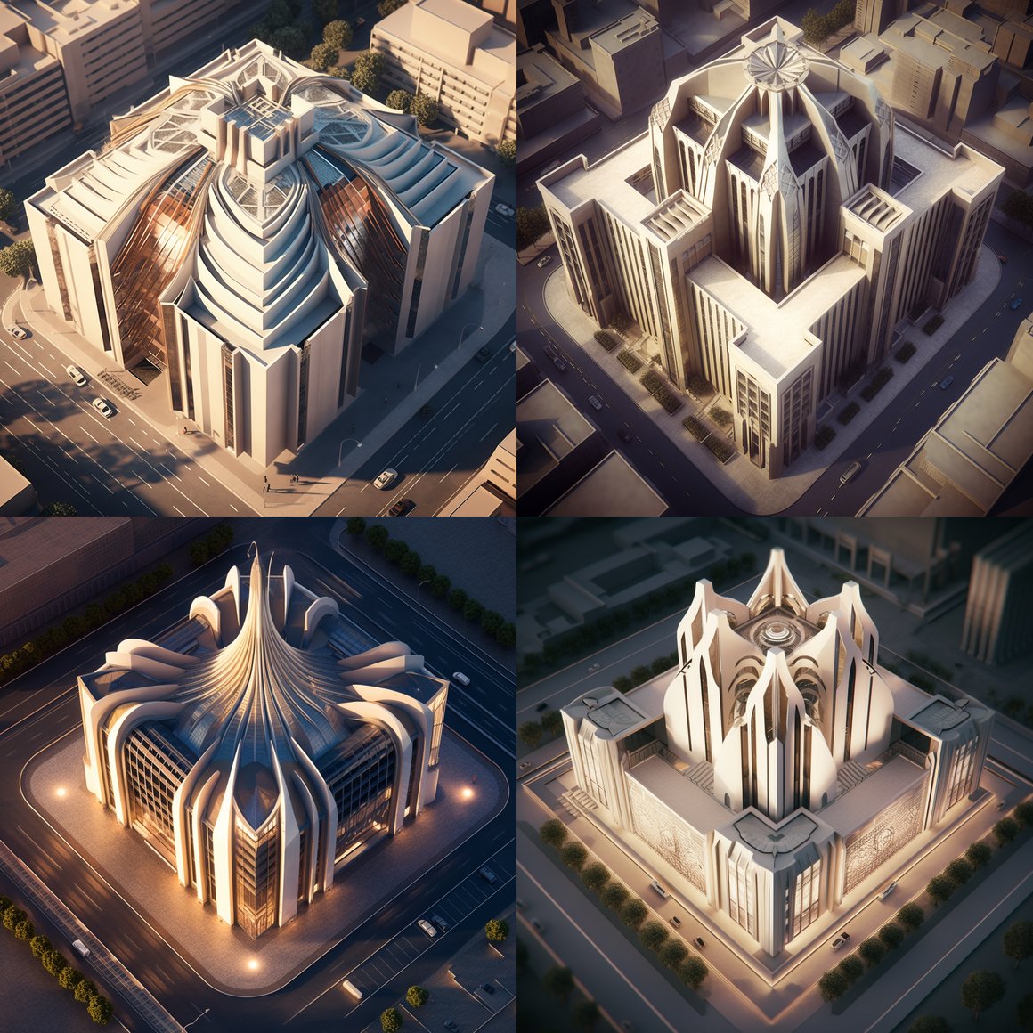 Art Deco Influence in 3D Architecture Visualization by Zaha Hadid