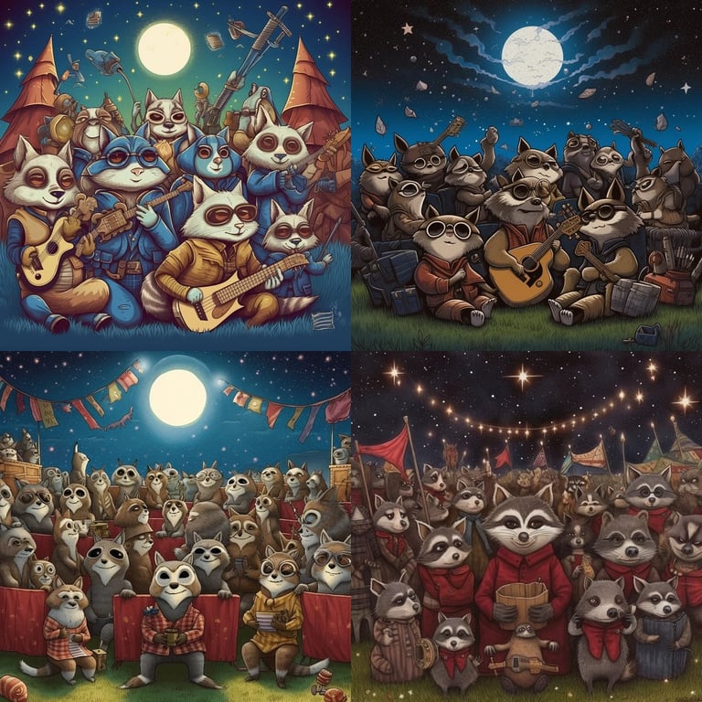 Medieval Raccoon Cinematic Soiree Under the Stars Prompt | NeoPrompt