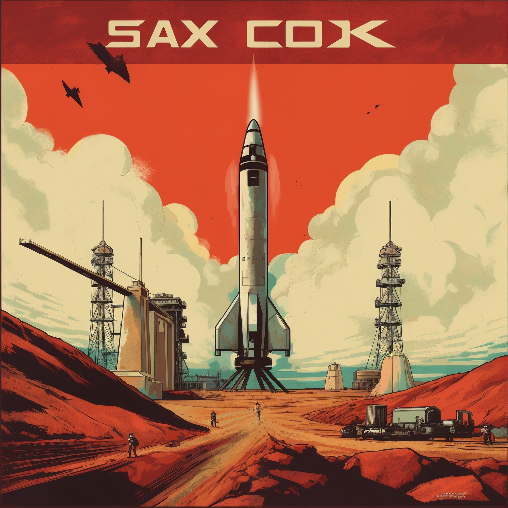 Retro-Styled SpaceX Mars Colonization Journey Poster