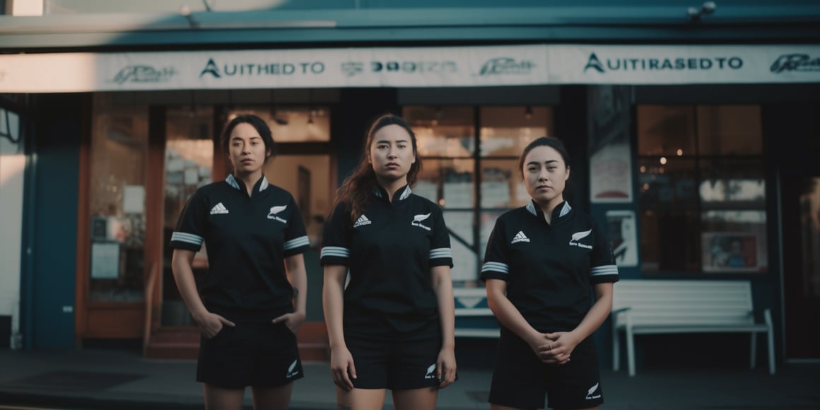 Cinematic Snapshot of Black Ferns Rugby Players