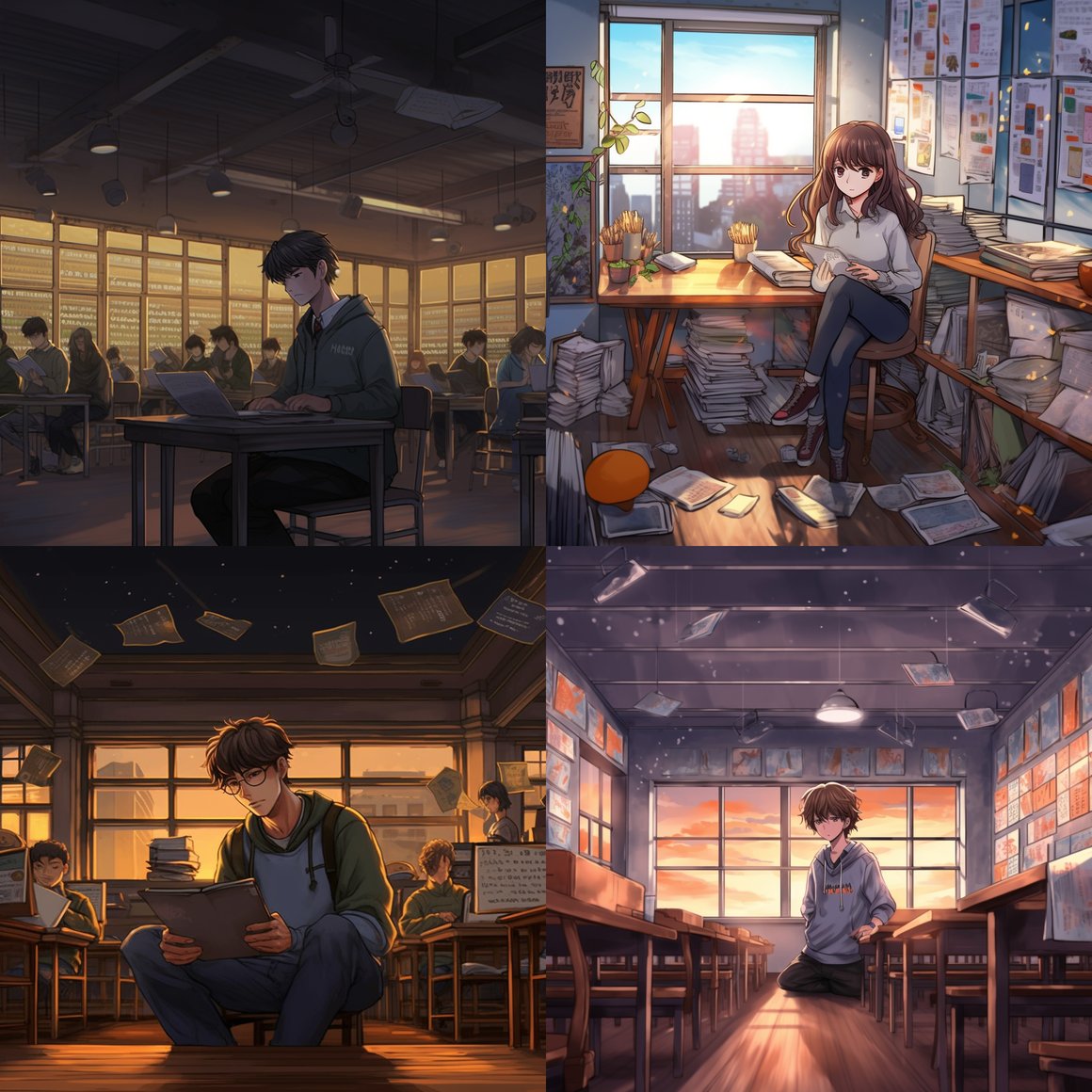 Classroom Chronicles: Webtoon Adventures Through the Night
