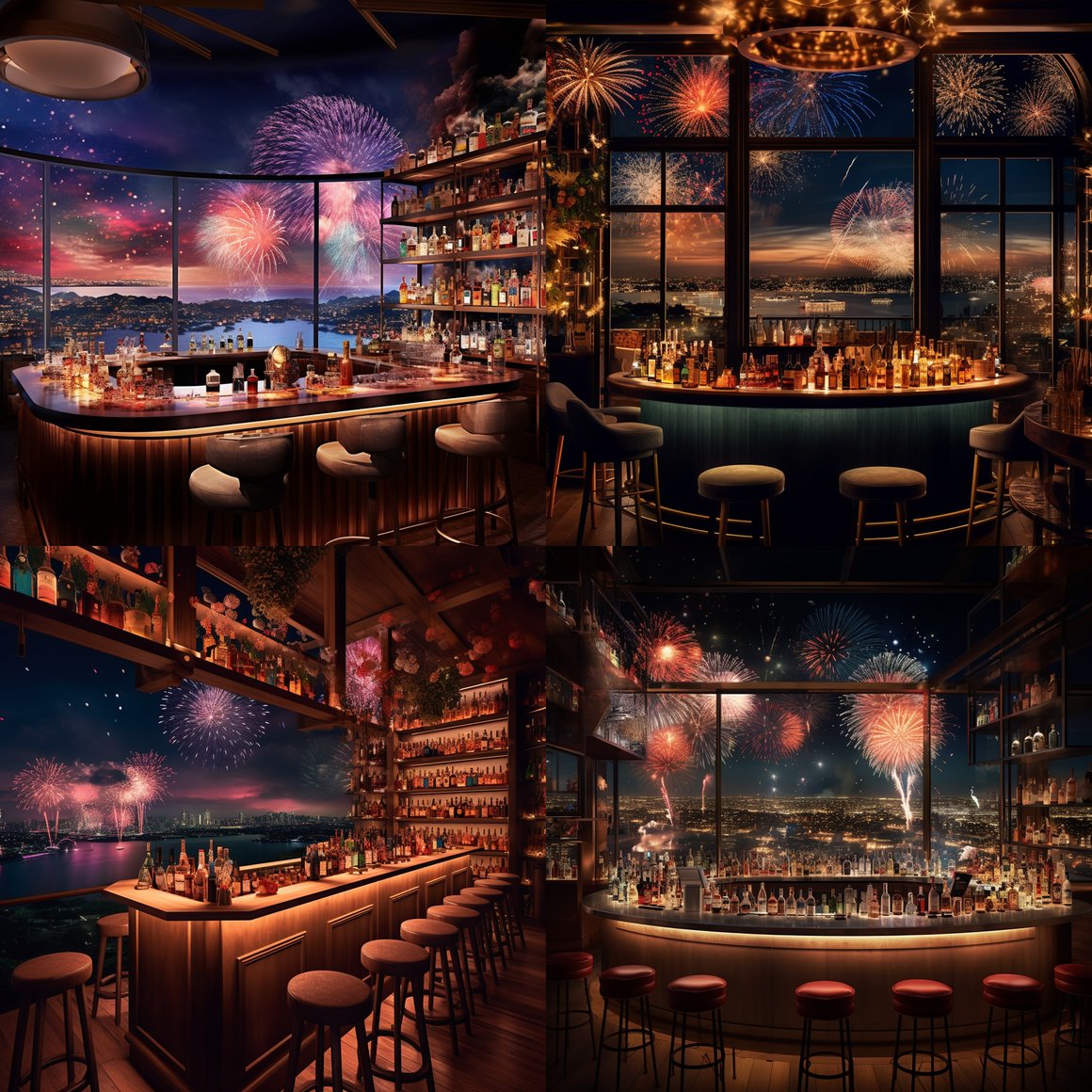 Midnight Cheers: A Magical Display