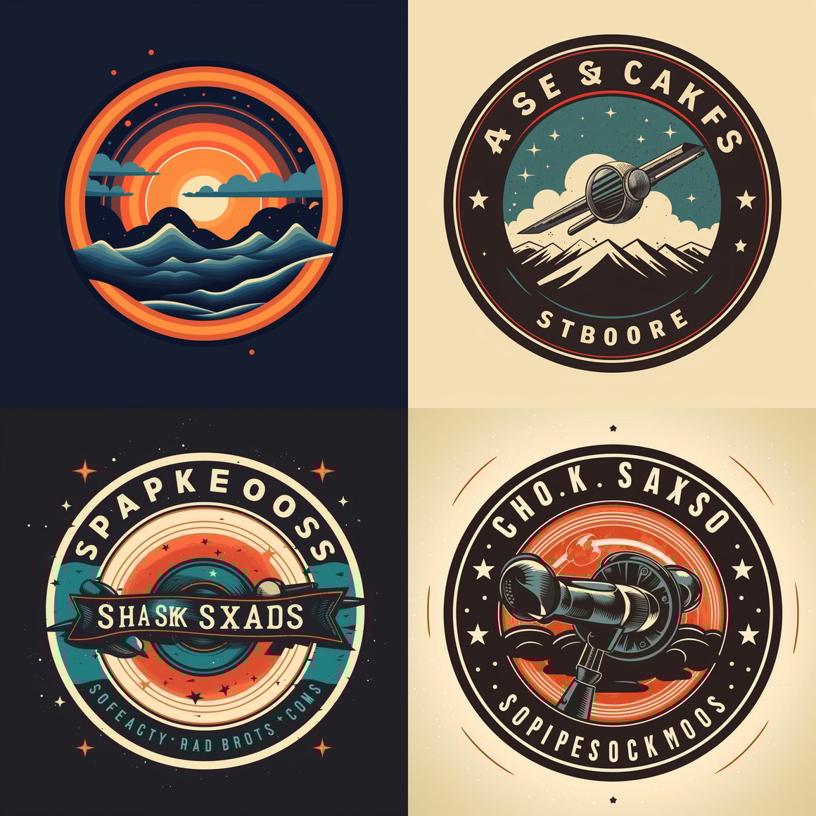 Retro American Black Hole Logo for Skies & Scopes