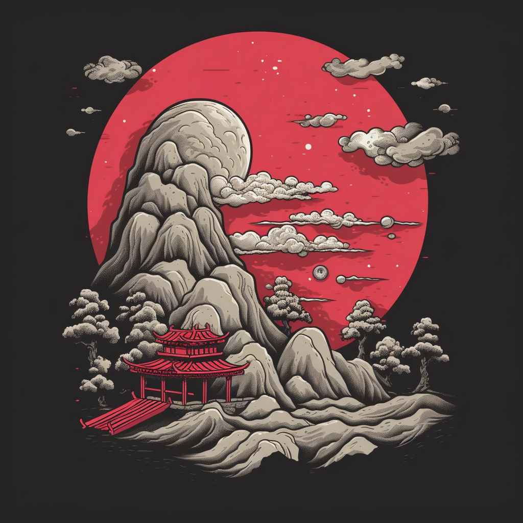 Mid-Trip Illustrative Aesthetics for T-Shirt Design