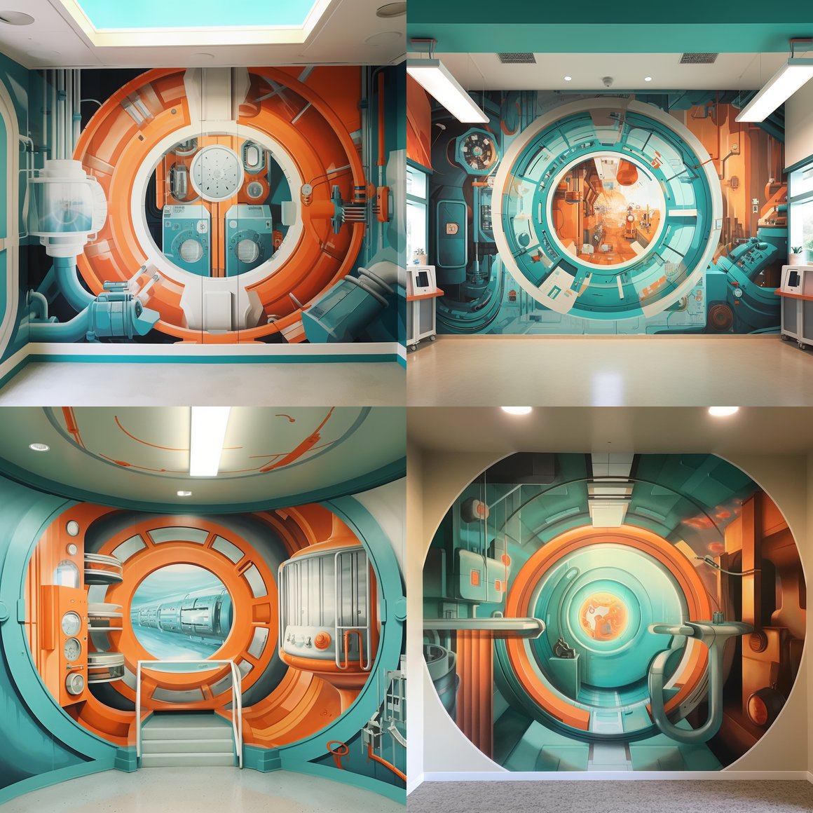 Retro Time Travel: 1960s Lab Mural