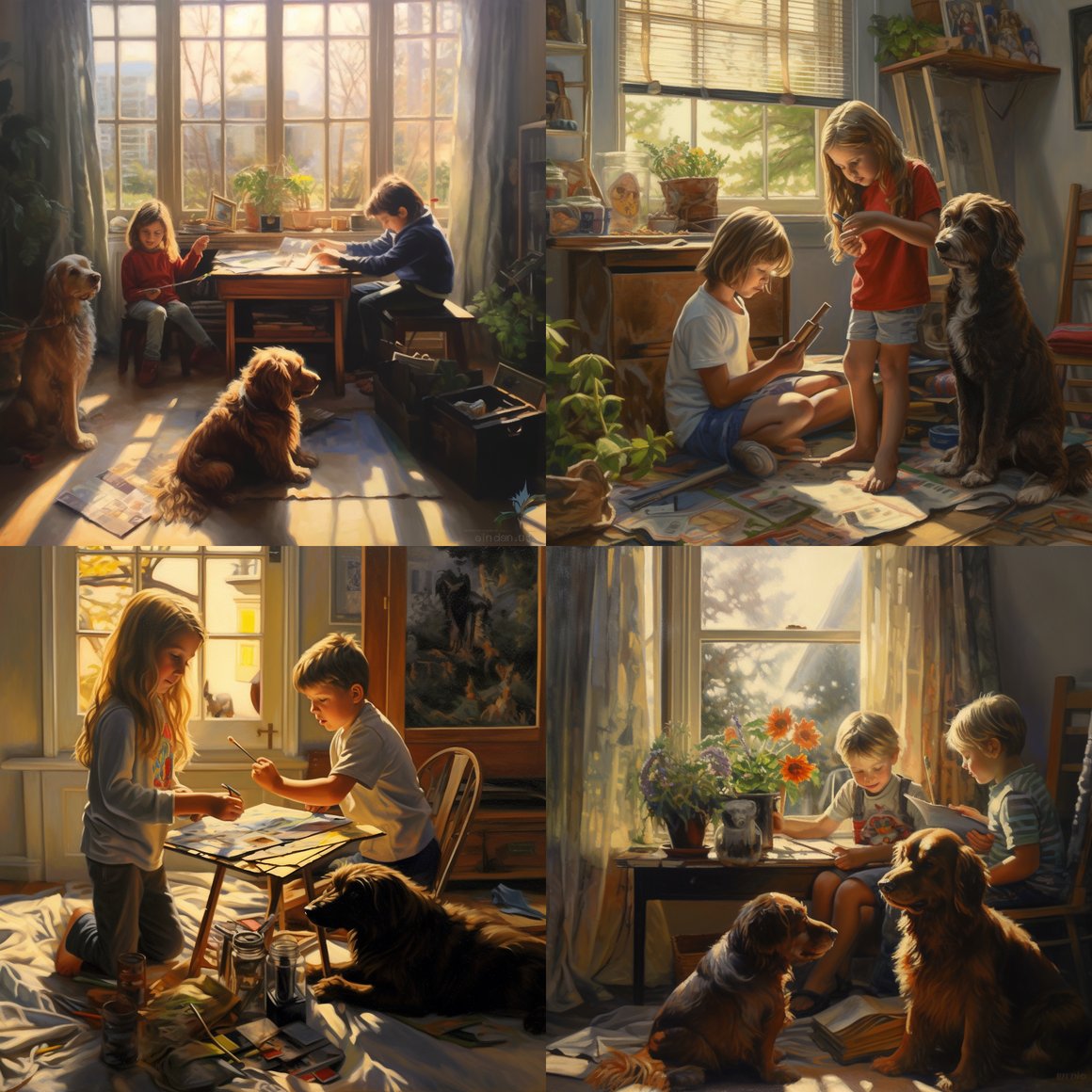 A Photorealistic Family Dog Portrait