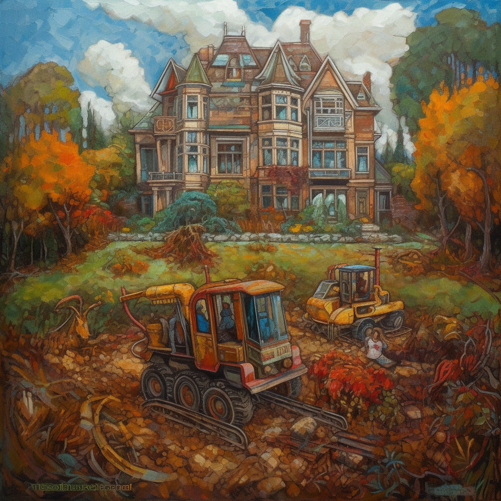Artistic Interpretation Progress of an Impressionistic Painting