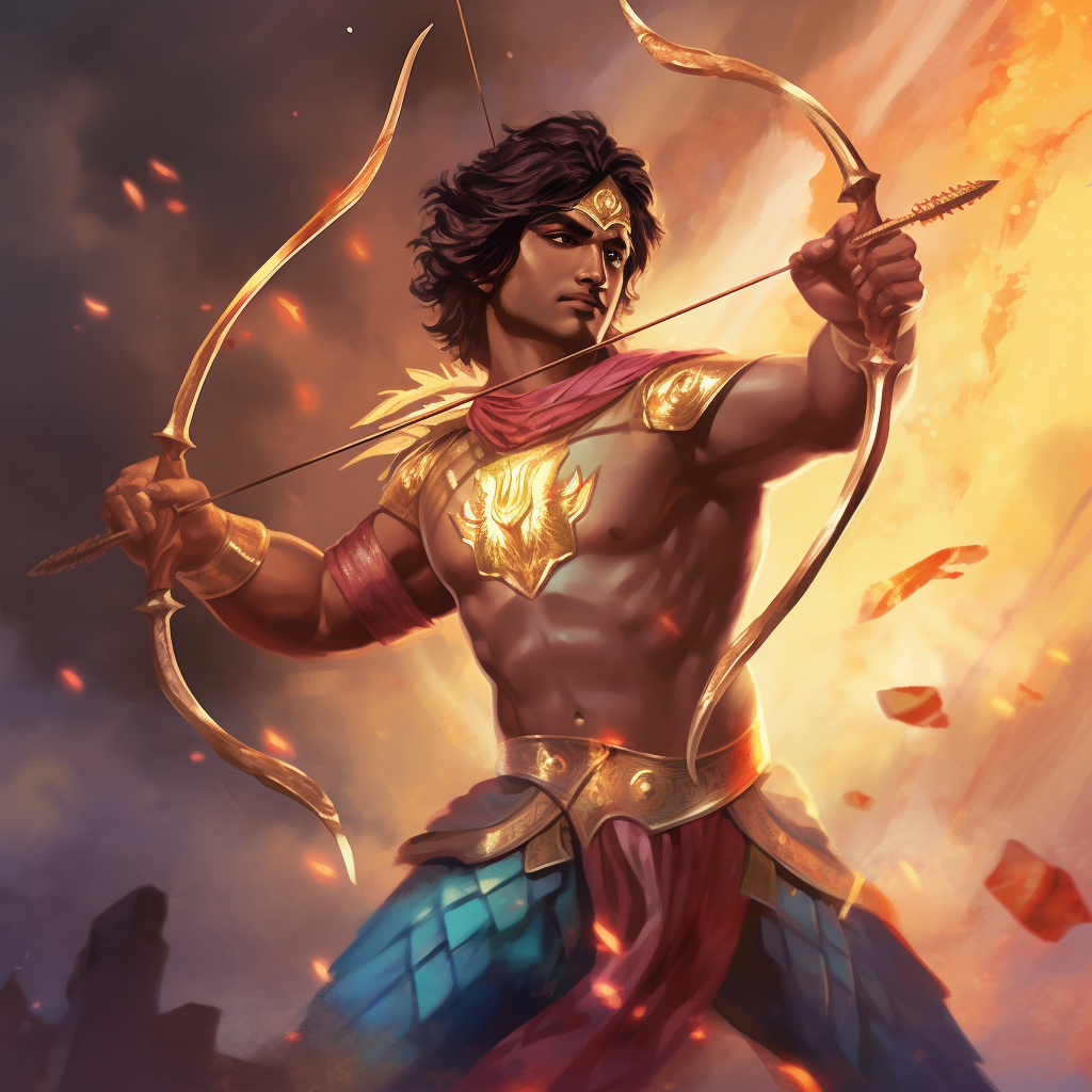 Arjuna's Unyielding Valor: A Hero's Mid-Battle Crusade