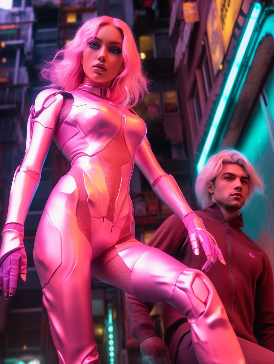 Neon City Adventure: The Holographic Chronicles in 8K
