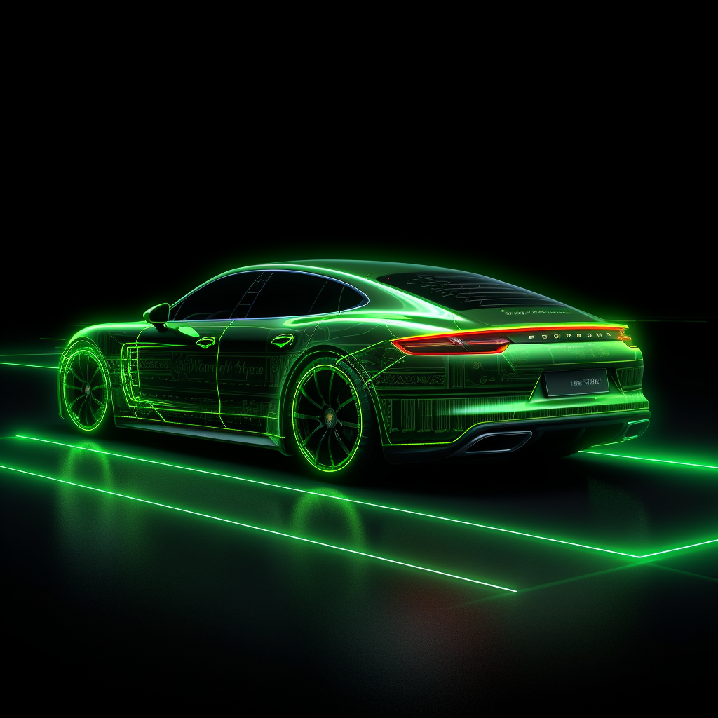 Halfway Update on Green Porsche Panamera GTS Design Competition Schematic Progress
