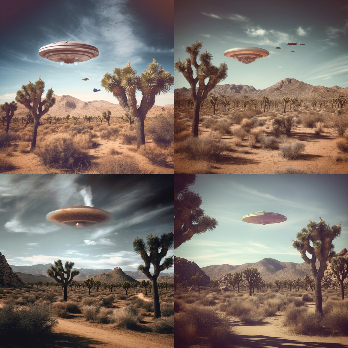 Midnight Encounter: UFO over Joshua Trees