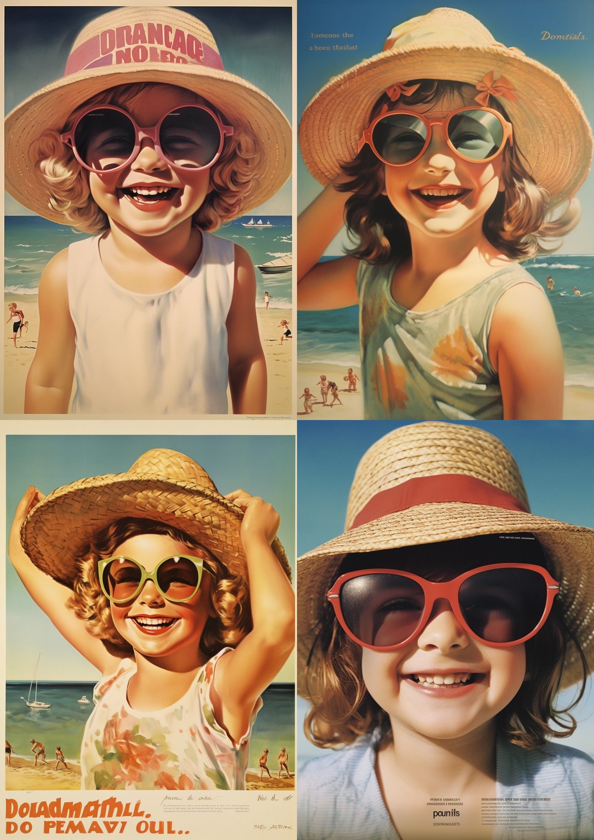 Sun-Kissed Child: A Sunglasses Advertisement Poster