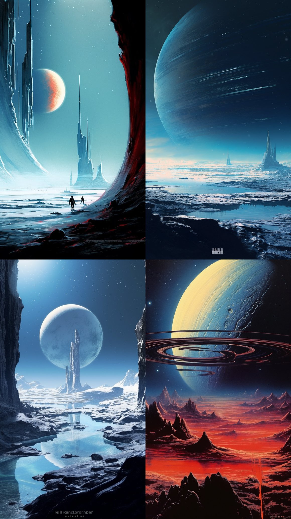 Retro Space Odyssey: Ice Rings of the Alien Planet