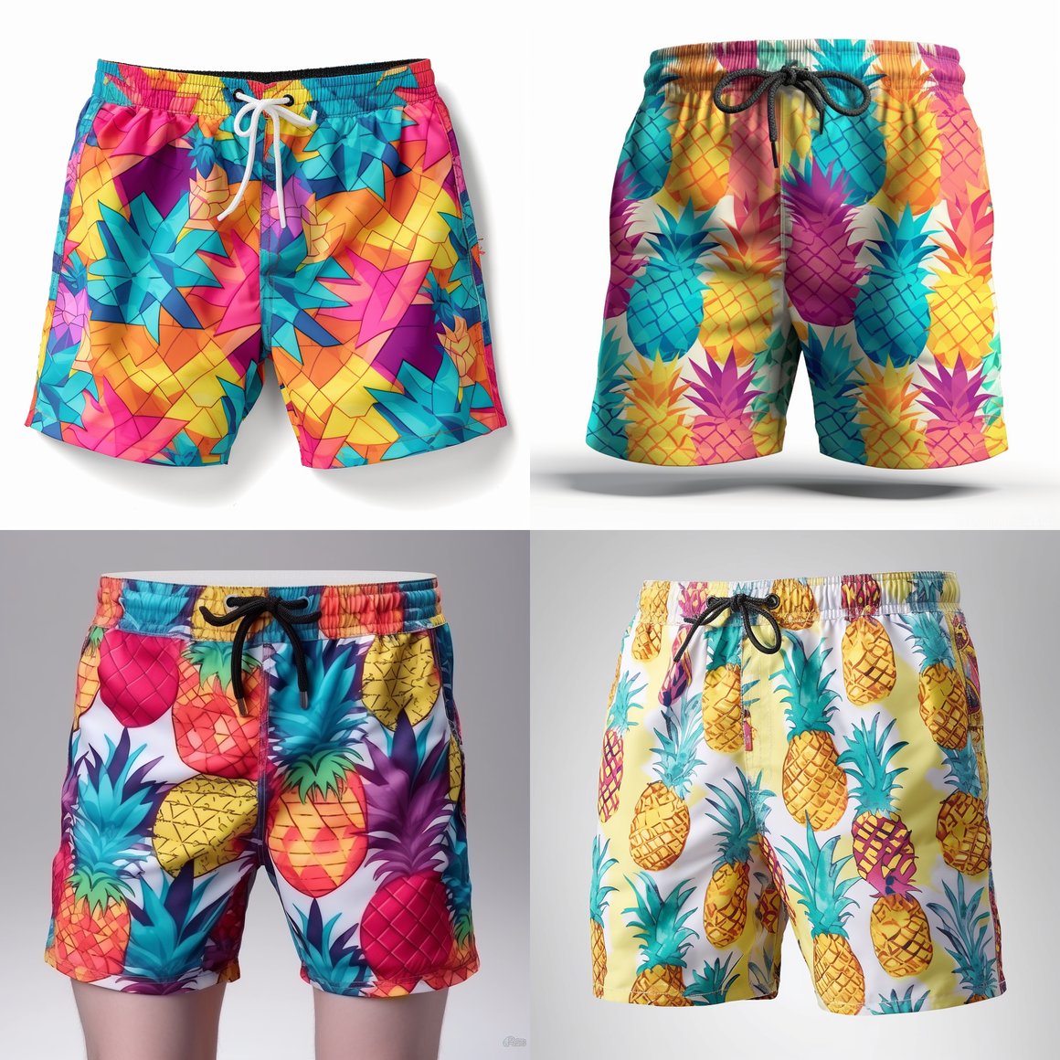 Subtly Pineapple-Esque Funky Modern Unisex Beach Volleyball Shorts Design