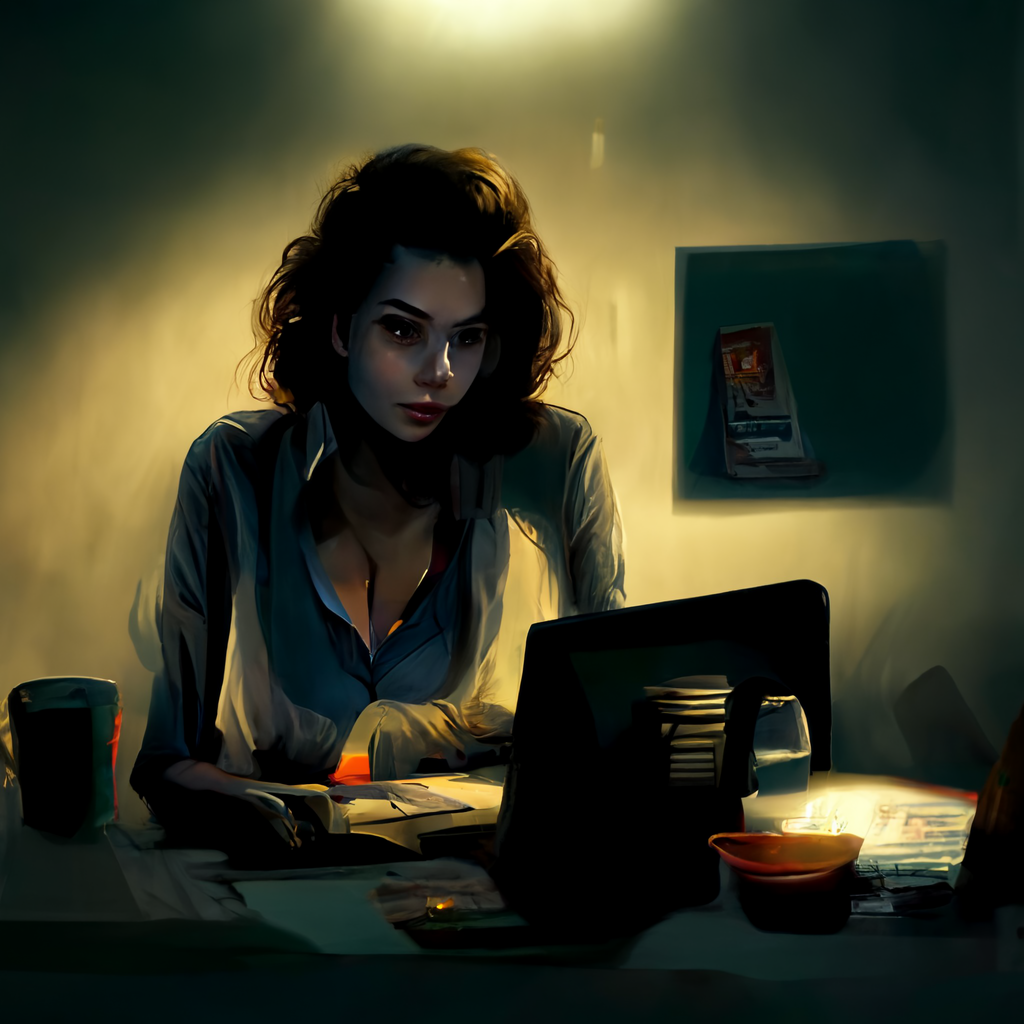 Midnight Effort: A Late Night in the Office
