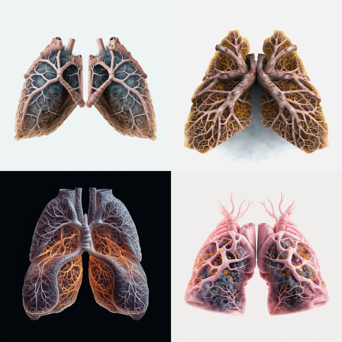 HD 4K Ultra-Realistic Visualization of Breathing Lungs