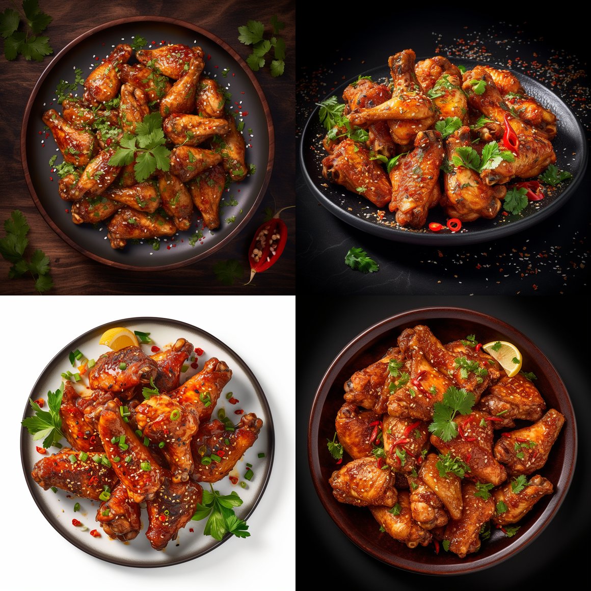 Succulent Chicken Wings Mid-Journey Feast Photo, Canon Studio Quality, v5.1