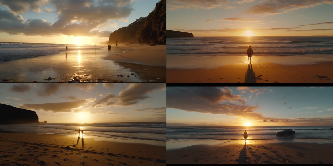 A Sunset Beach Scene from 'Dim Sum On A Beach At Sunset' (2023)