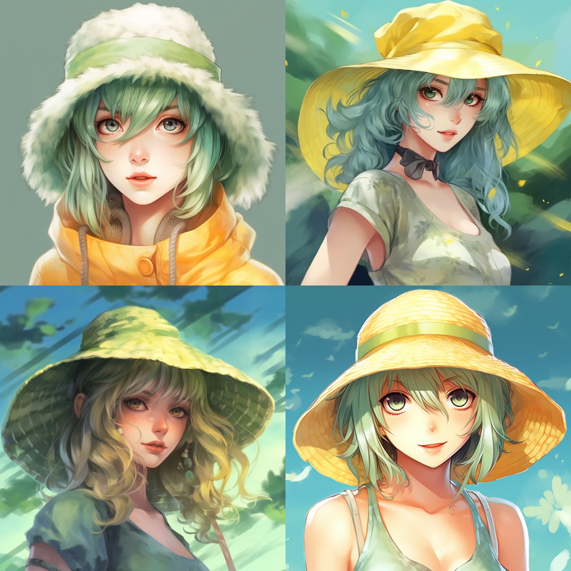 Detailed Journey of Anime Character Shiguro Jozo in Vibrant Aquamarine and Pastel Yellow Artistry