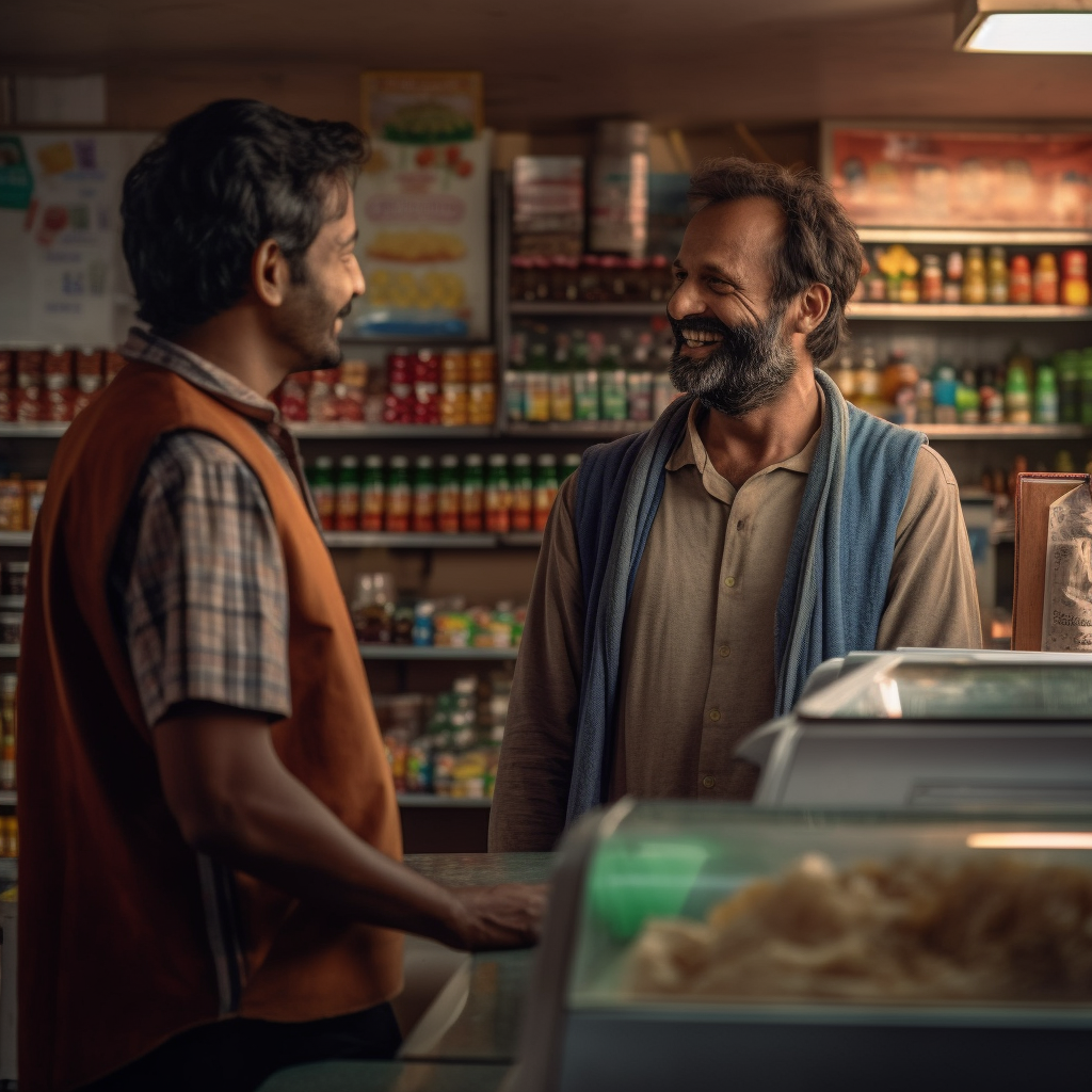 Midday Banter at the Indian Grocery Store