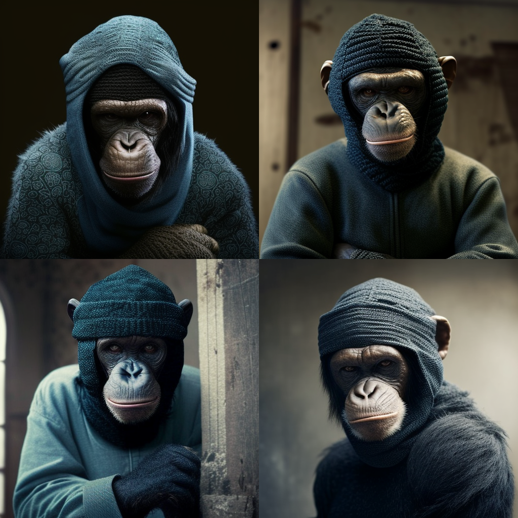 Chimp in a Half-Covered Balaclava: Mid-Journey Update