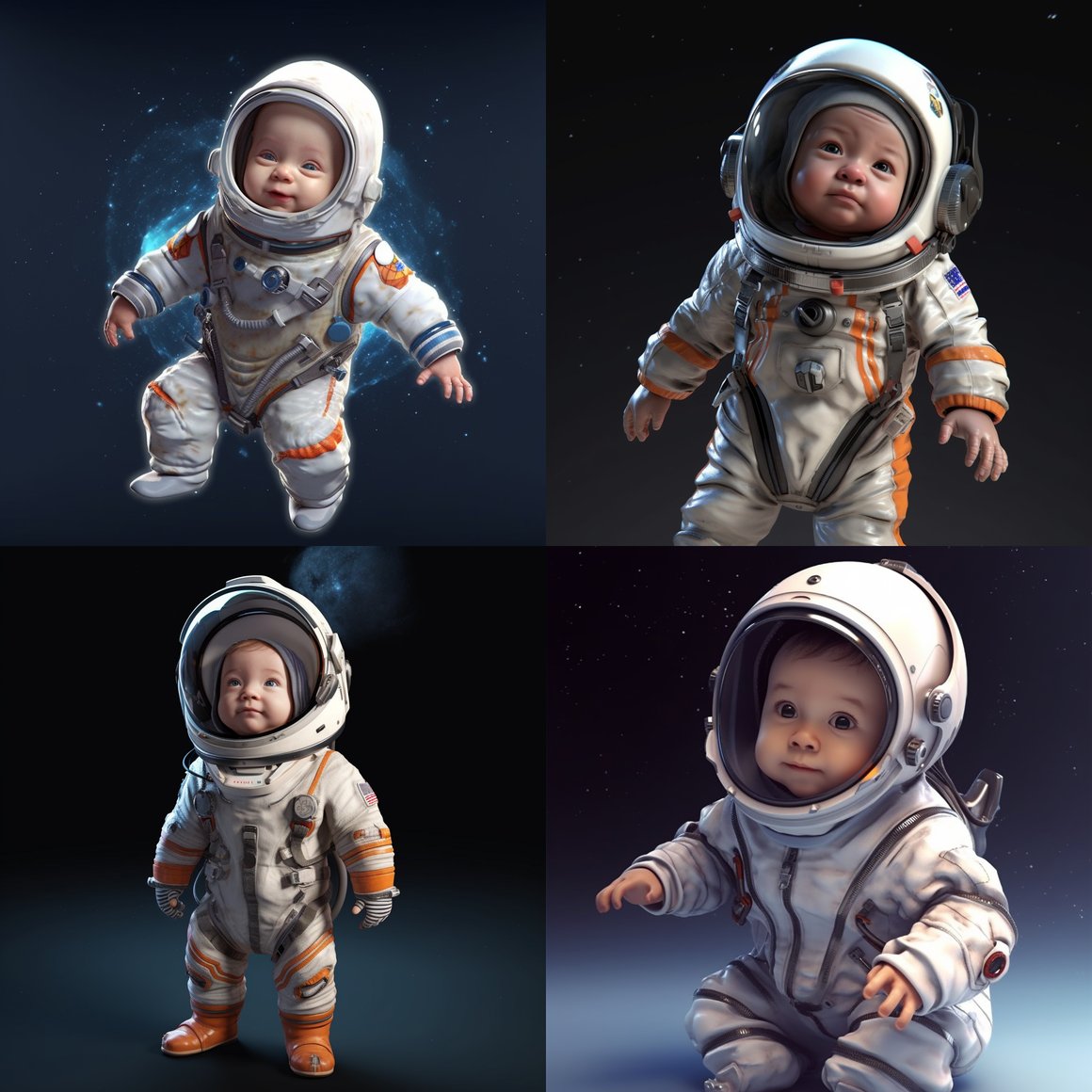Ultra Realistic 4K Baby Astronaut Suit Display