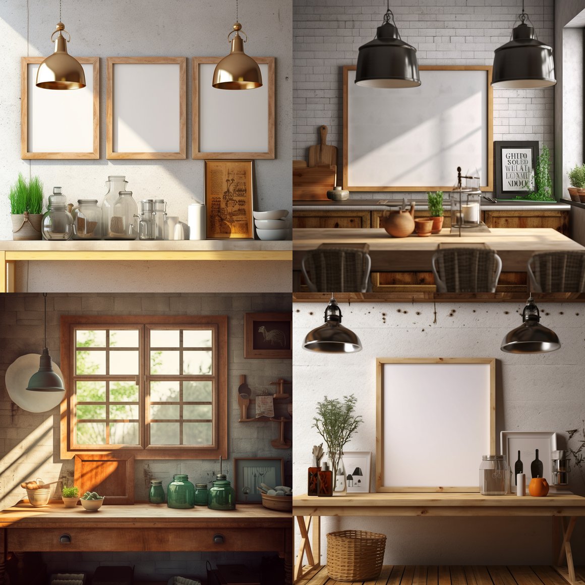 Retro Kitchen Mid-Journey Mockup HD