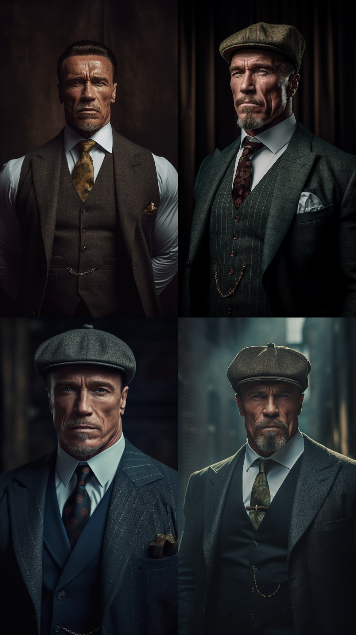 Arnie Reinvented: A Peaky Blinder's Portrait