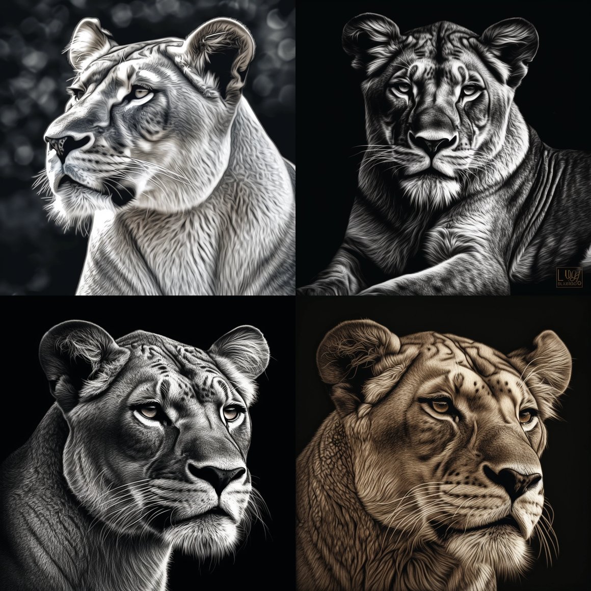 Detailed Lioness Illustration Progress - Stage 5, Review 2