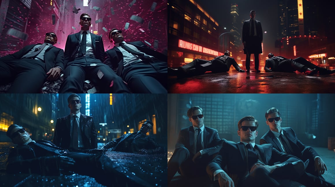 Midnight Confrontation in Cyberpunk Metropolis