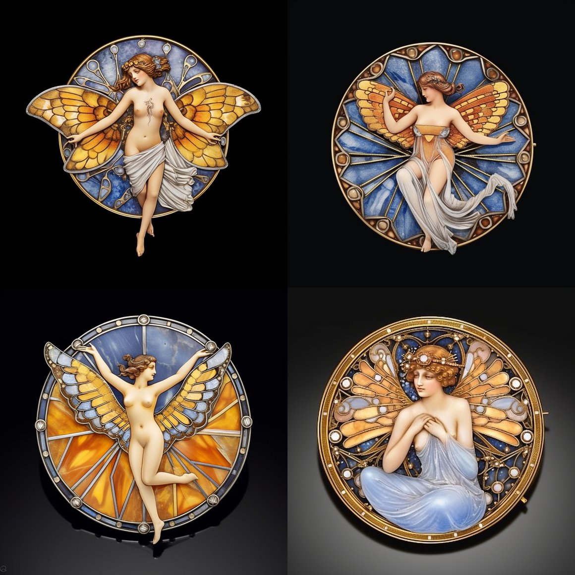 Art Nouveau Masriera y Carrera Style Nymph Brooch Exploration