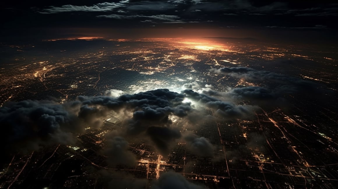 City Lights Beyond the Clouds: A Satellite Perspective