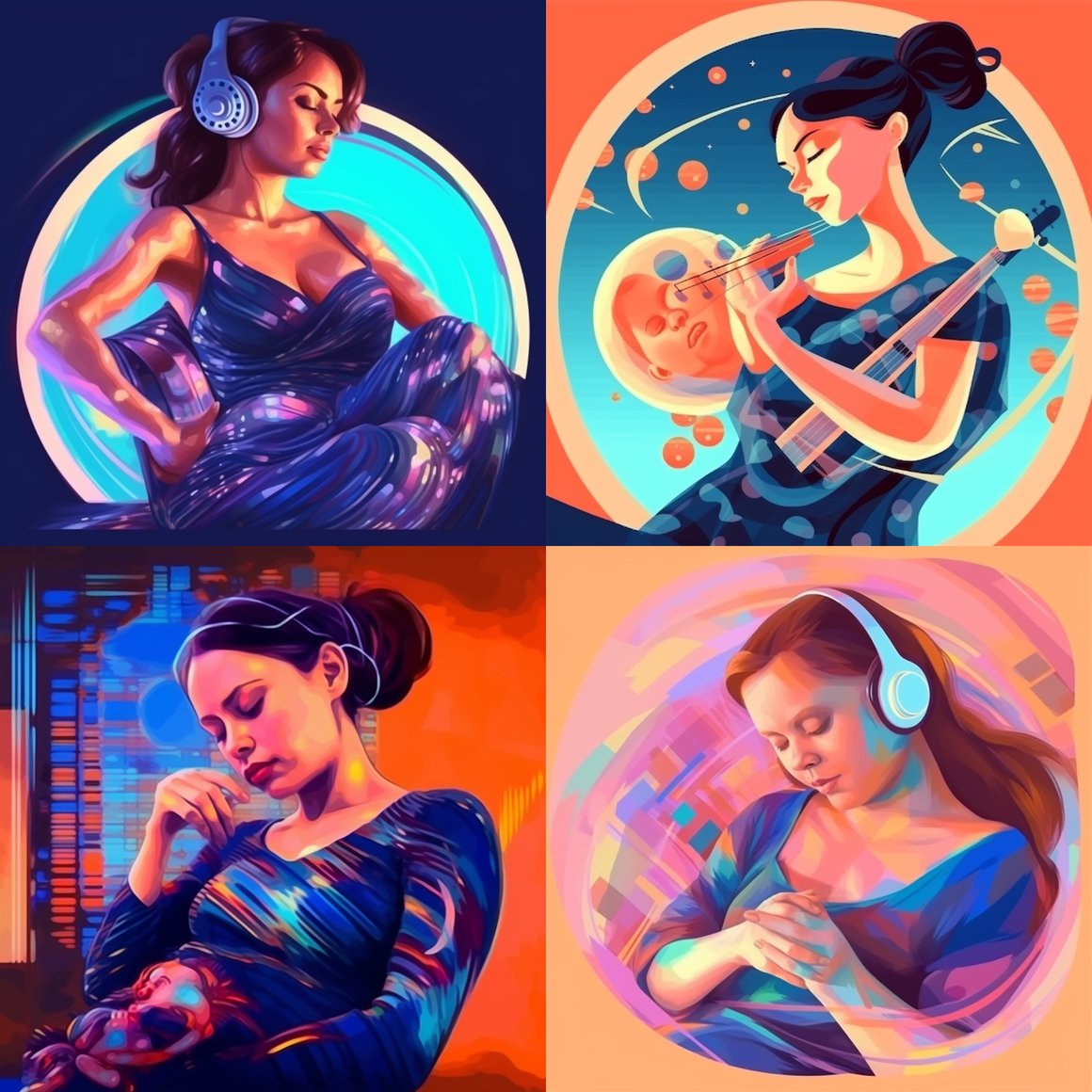 Harmony in Maternity: A Futurism Art Journey