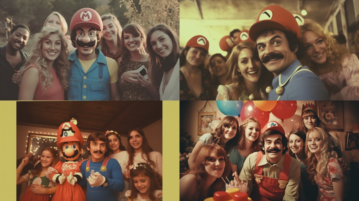 Retro Birthday Party with Pixar-Styled Super Mario