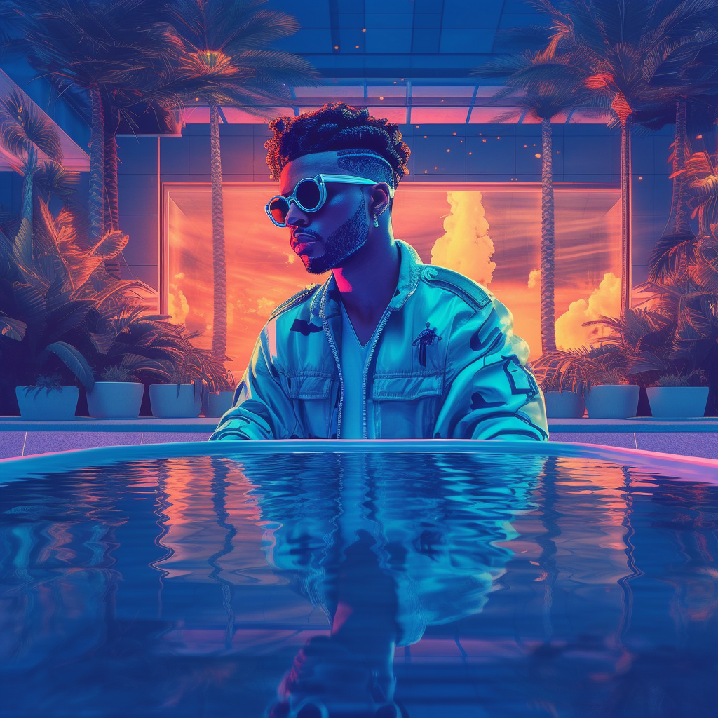 Neon Mirage: The Mid-journey of a European Pop Rapper