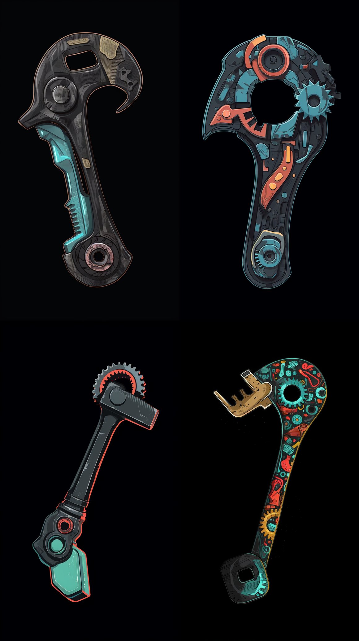 Hand-drawn Masaaki Yuasa Style Wrench Illustration - Mid-journey