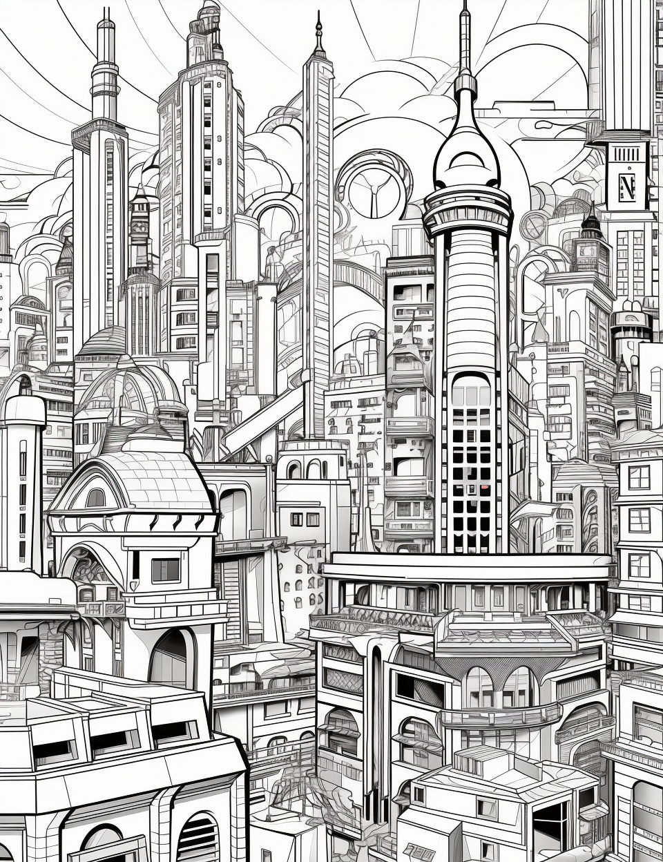 A Detailed Coloring Book Page Design