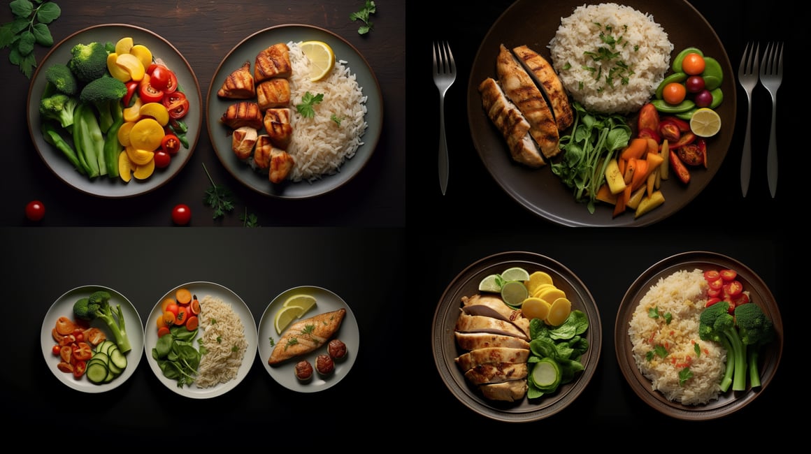 Healthy Meal Composition in Landscape Mode