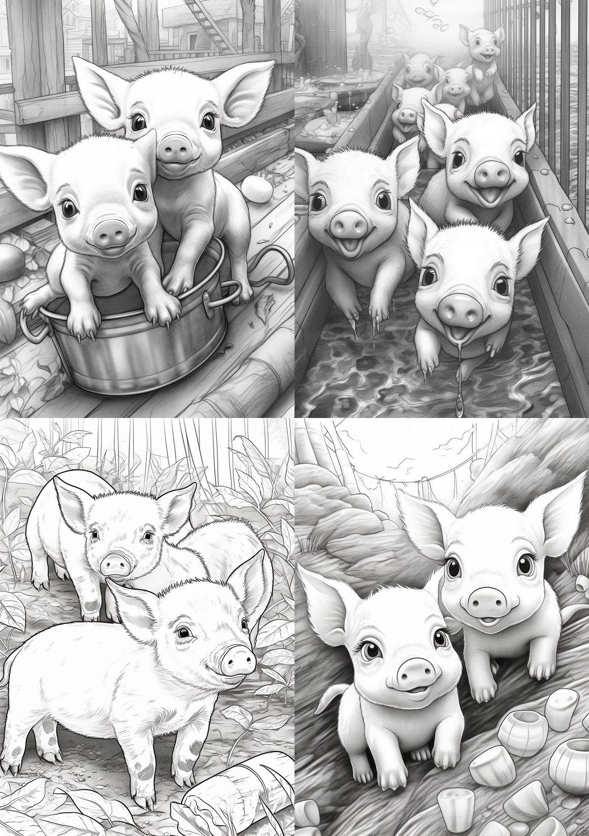 Simple Pixar-Style Colouring Page Design