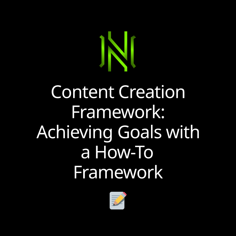 Content Creation Framework: Achieving Goals with a How-To Framework