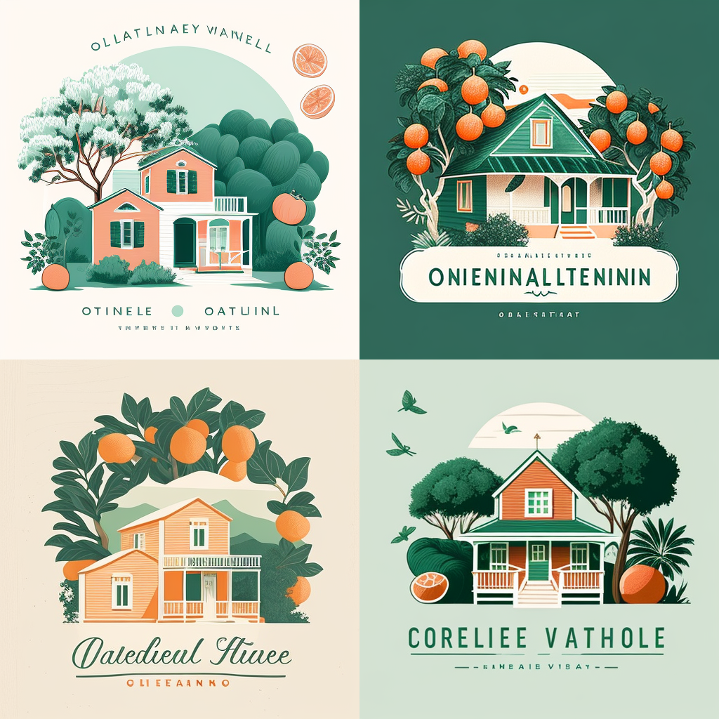 Clementine Orchard Vacation Home Logo Design